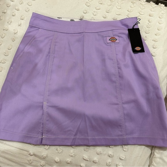 Dickies Whitford Pastel LavenderSlim Skirt with Slit Knee Size 27 - Picture 4 of 6